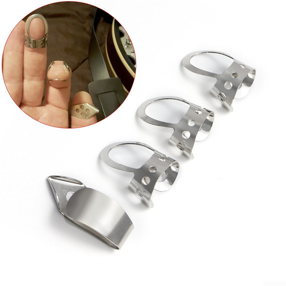 4 Tone Deaf Music Metal Finger Picks Fingerstyle Picks Guitar Pick