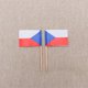 thumbnail image 2 of 100pcs Wooden Flag Toothpicks National Day Decoration Cupcake Toppers Food Toothpick (Czech Republic), 2 of 3