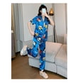 thumbnail image 4 of Disney-Pijama de seda para Mujer, traje de Casa de Mickey Mouse, conjunto de ropa de dormir de satén, 2023, 4 of 4