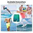 thumbnail image 5 of Kdxio Green Turquoise Teal Print Men's Swim Trunks with Compression Liner 7 Inch Inseam Quick Dry Swim Shorts, 5 of 5