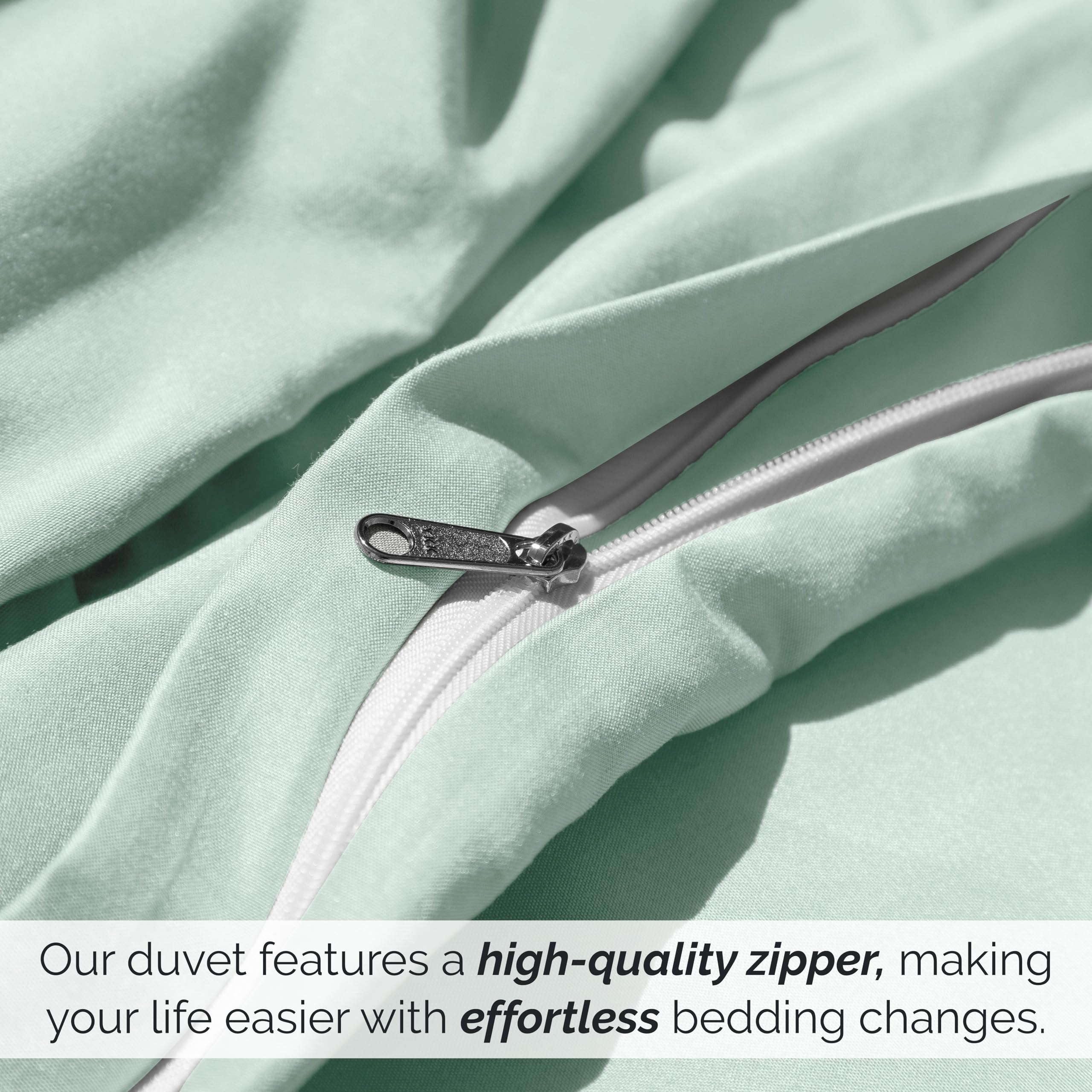 Southshore Fine Living, Inc. Premium Collection Twin Duvet Cover Bedding Set, Light Green