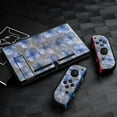 thumbnail image 3 of POBUDS Switch Skin | Sticker Wrap Vinyl Decal | Set Compatible with Nintendo Switch ( Switch Lite, Flowers Bright Blue), 3 of 5
