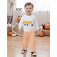 thumbnail image 3 of BemeyourBBs Baby Boy Halloween Set Pumpkin Truck Long Sleeve Pullover Plaid Pants, 3 of 9