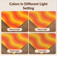 thumbnail image 7 of Design&I 9'x12' Washable Area Rug Orange Funky Rhythmic Gradient Stripes Cheerful Saturated Classroom for Master Suite, Under Bed, Sleek Flatweave Pet Friendly, 7 of 7