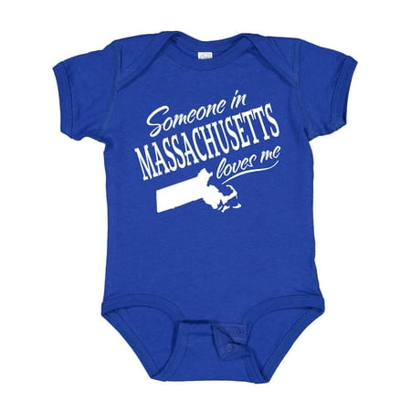 

Inktastic Someone in Massachusetts Loves Me Gift Baby Boy or Baby Girl Bodysuit