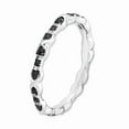thumbnail image 3 of 925 Sterling Silver Stackable Expressions Black & White Diamond Ring Size: 7; for Adults and Teens; for Women and Men, 3 of 5
