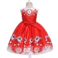 thumbnail image 2 of Robe de Noël pour Filles Costume de Père Noël Robes pour Enfants Robe de Princesse Robe de Soirée pour 3-10 Ans, 2 of 6