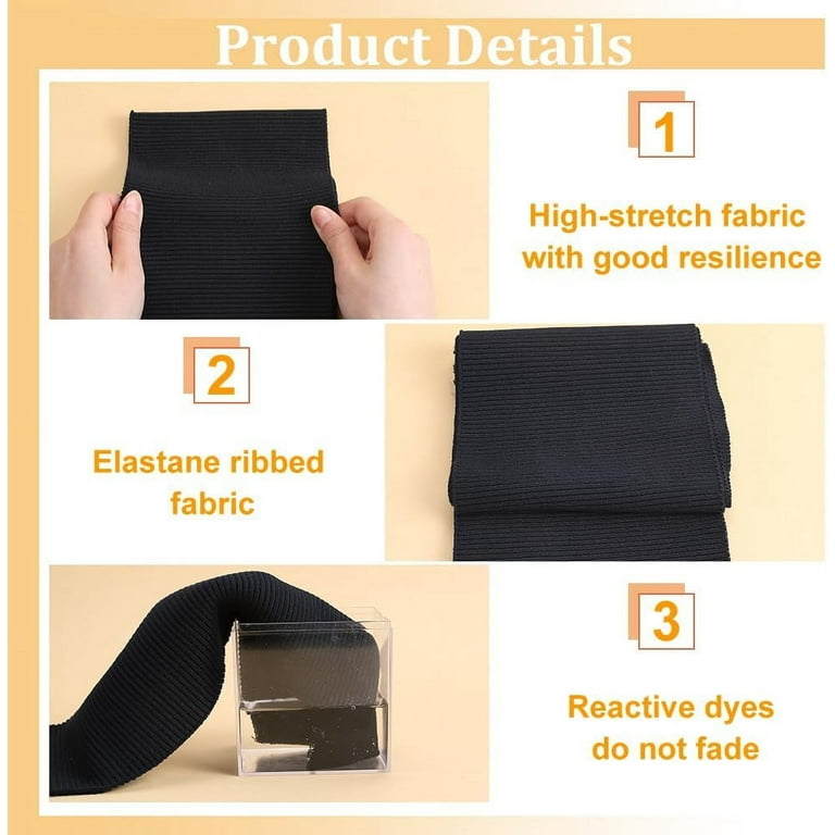 Elastic Ribbing Knit Material Cuffs Waistband Fabric Sewing