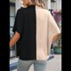 thumbnail image 4 of Blusas Casuales Clásicas de Corta con Botones para Mujer, Estilo Hawaiano, para Vacaciones en la Playa, Color Negro Albaricoque L, 4 of 6