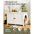 thumbnail image 4 of TIMHAKA Cat Litter Box Enclosure, Multi-Functional Hidden Cat Litter Box Furniture Cabinet, White, 4 of 9