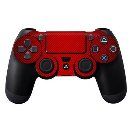 MightySkins SOPS4CO-Red Carbon Fiber Skin Decal Wrap for DualShock PS4 Controller - Red Carbon Fiber