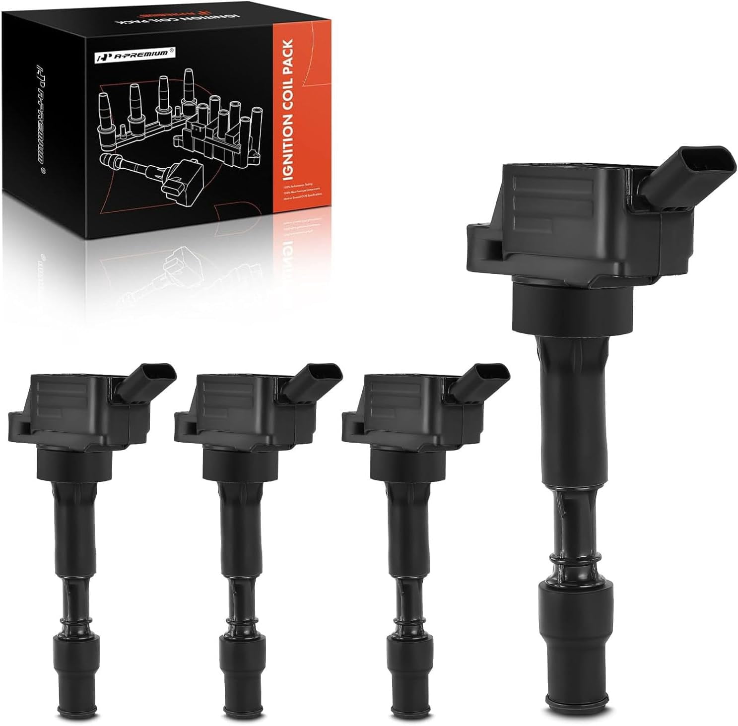 A-Premium 4-pin Ignition Coil Pack for Mazda 3 6 CX-3 CX-5 CX-9 MX