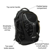 Kurgo G-Train - Dog Carrier Backpack for Small Pets - Cat & Dog Backpack for Hiking, Camping or Travel - Chest Straps & Hip Belt - Reflective - Two Water Bottle Sleeves - Waterproof Bottom (Black)