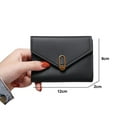 thumbnail image 2 of Artificial Leather Small Bifold Wallet Card Case Purse with ID Window Coin Pocket, 2 of 5