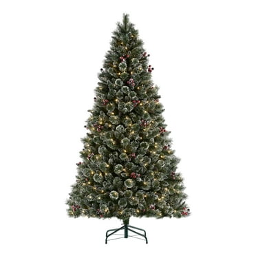 Holiday Time 7.5Ft Denali Fir Pre-Lit Tree with One-Plug Technology and ...