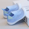 thumbnail image 6 of LIIPEE Baby Sneakers Closed Toe Non-Slip Soft Sole Mesh First Walking Shoes Newborn Comfort Indoor Outdoor Wear Baby Sneaker,Light Blue,6-12 Months, 6 of 7
