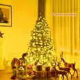 thumbnail image 3 of Costway 6ft Pre-lit PVC Christmas Fir Tree Hinged 8 Flash Modes w/ 650 LED Light, 3 of 10