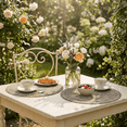 thumbnail image 5 of Sm:)e 15 Inch Round Braided Placemats Set of 4, Cotton Polyester Washable Heat Resistant Placemats, Decor for Kitchen Dining Table and Party(Coffee), 5 of 7