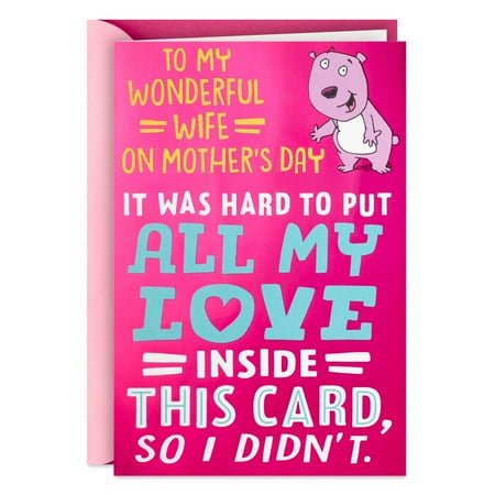 Hallmark Special Mother's Day Card (Wife Ber Lettering Mini )