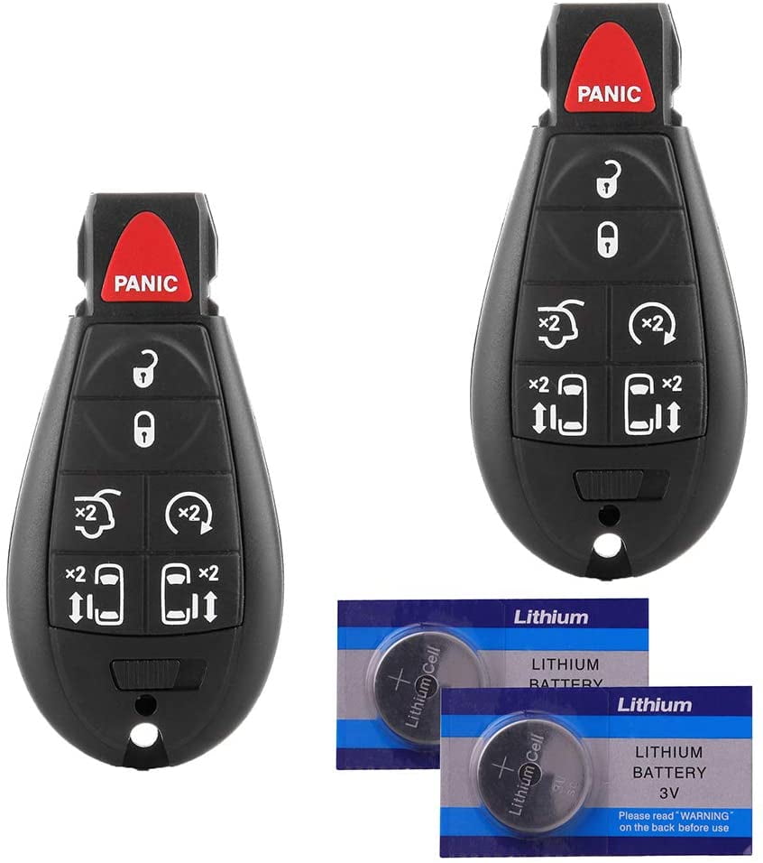 M3N5WY783X cciyu 2PCS Uncut 3 Buttons Keyless Entry Remote Fob Replacement fit for Chrysler/Dodge