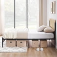 thumbnail image 3 of Ourlova Full Size Rattan Bed Frame with Natural Rattan Headboard - Bed Frame Bohemian Style Platform Under Bed Storage, No Box Spring Needed, Easy Assembly, White Oak, 3 of 5