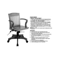 thumbnail image 6 of OSP Home Furnishings Deluxe Wood Bankers Office Chair in Fruit Wood Finish, 6 of 13