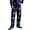 Navy Blue/White, variant on Ventana Men's Plaid Pajama Pants | Fleeced Flanned Sleep Home Loungewear Bottom