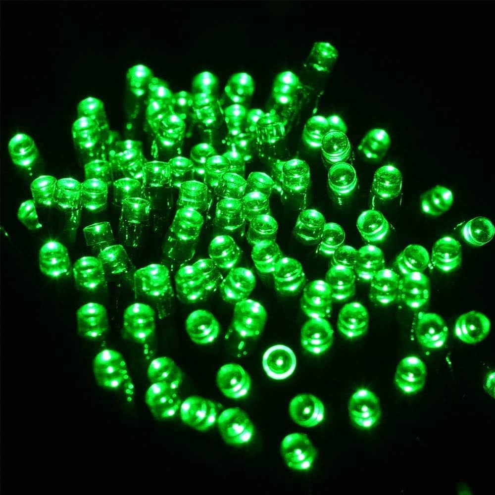 4-PCS RELIGHTABLE Green Solar Outdoor String Christmas Lights 36Ft 100 LED Patio Lighting Yard Gazebo Party Wedding Tents Porch Xmas Garden Backyard Tree Decorations Balcony Decor Lights 100GX4