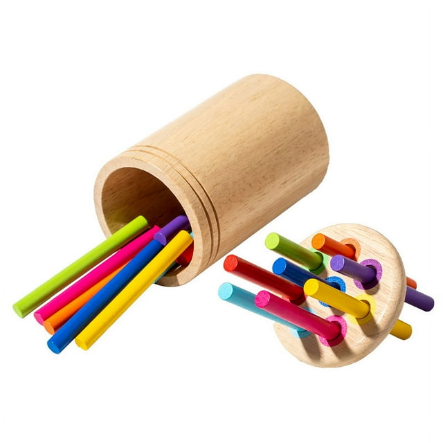 Juego de lógica Wooden Triangle para niños, divertido juguete de estrategia