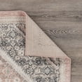 thumbnail image 4 of Elm & Oak Diana 7'9" x 9'5" Pink/Ivory Medallion Stain and Fade Stain Resistant Indoor Area Rug, 4 of 7