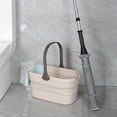 thumbnail image 3 of Eyliden Collapsible Plastic Bucket with Handle Grip for Mop Cleaning Washing Fit Sponge, Flat, Cotton Mop, Beige Color, 3 of 7