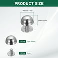 thumbnail image 2 of Uxcell 15 Pcs Round Studs Rivets, 8mm Metal Decoration Screw Back Studs, Silver, 2 of 6