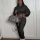 thumbnail image 5 of Conjunto deportivo de dos piezas para mujer, sudadera y pantalones de chándal para entrenamiento, conjunto informal para correr, 5 of 5