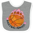 thumbnail image 3 of Inktastic Basketball Princess Tiara Girls Baby Bib, 3 of 4