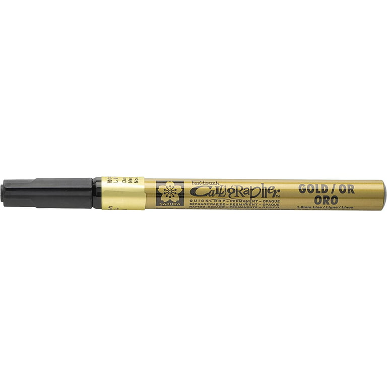 Sakura Pen-Touch Calligraphy Paint Marker, Fine Point Metallic Gold 