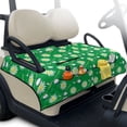 thumbnail image 2 of Xixirimido Golf Cart Seat Cover Quilted Golf Cart Seat Towel Blanket with 4 Pockets & Non Slip Backing Universal Fit for 2 Person Seats Carts, Daisy Golf Club Ball Green, 2 of 8