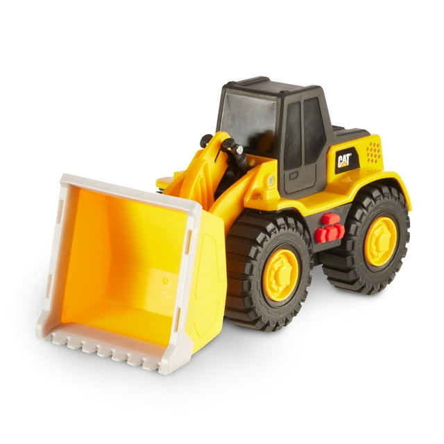 CAT Construction Toys, 10" Tough Machines Toy Front Loader With Lights & Sounds, Realistic Lights & Sounds + Rumbling Action, Ages 3+