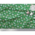 thumbnail image 2 of Soimoi Green Cotton Voile Fabric Candy Stick,Gift Box & Oranament Christmas Print Fabric by the Yard 56 Inch Wide, 2 of 3