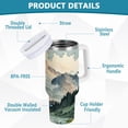 thumbnail image 2 of Yayeee 40oz Stainless Steel Tumbler with Straw and Handle Double-Wall Insulated Travel Water Bottle, Watercolor Mountatin, 2 of 8