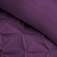 thumbnail image 4 of DNG Creations 5 Piece Half Pinch Pleated Duvet Cover 100% Egyptian Cotton, 800 TC- With Zipper Closure & Corner Ties ( Solid Plum - Full/Queen ), 4 of 5