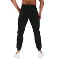 thumbnail image 4 of Hood Crew Men's Slim Joggers Workout Pants for Gym Running and Body building Trousers Elastic Waist Sweatpants Black L, 4 of 5