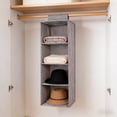 thumbnail image 4 of B Hanging Shelf Organizer For Closet Foldable Storage Rack With Multiple Compartment Kids Clothing And Baby Item Organization Unit, 4 of 7