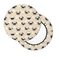 thumbnail image 2 of Lsque Pug Dog Face Pattern Round Bar chair cushion covers Velvet Fabric Premium Comfort Protects from Scratches and Stains for 14-17 Inch Chair-12 inch, 2 of 7