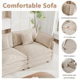 thumbnail image 6 of GNIXUU 41.4”W Oversized Chenille Sofa Chair, Modern Deep Seat Single Couch Armchair, Comfy Chaise Lounge with Pillow for Living Room Bedroom Apartment,Office ,Camel, 6 of 7