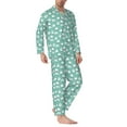 thumbnail image 2 of Naloa Cute Sheeps Men’s Pajamas Set - Long Sleeve Button Down Sleep Shirt and Pajama Bottoms Sleepwear Set-Medium, 2 of 7