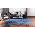 thumbnail image 3 of Rugs.com Athena Shag Collection Rug – 8' Square Blue Shag Rug Perfect For Living Rooms, Kitchens, Entryways, 3 of 8