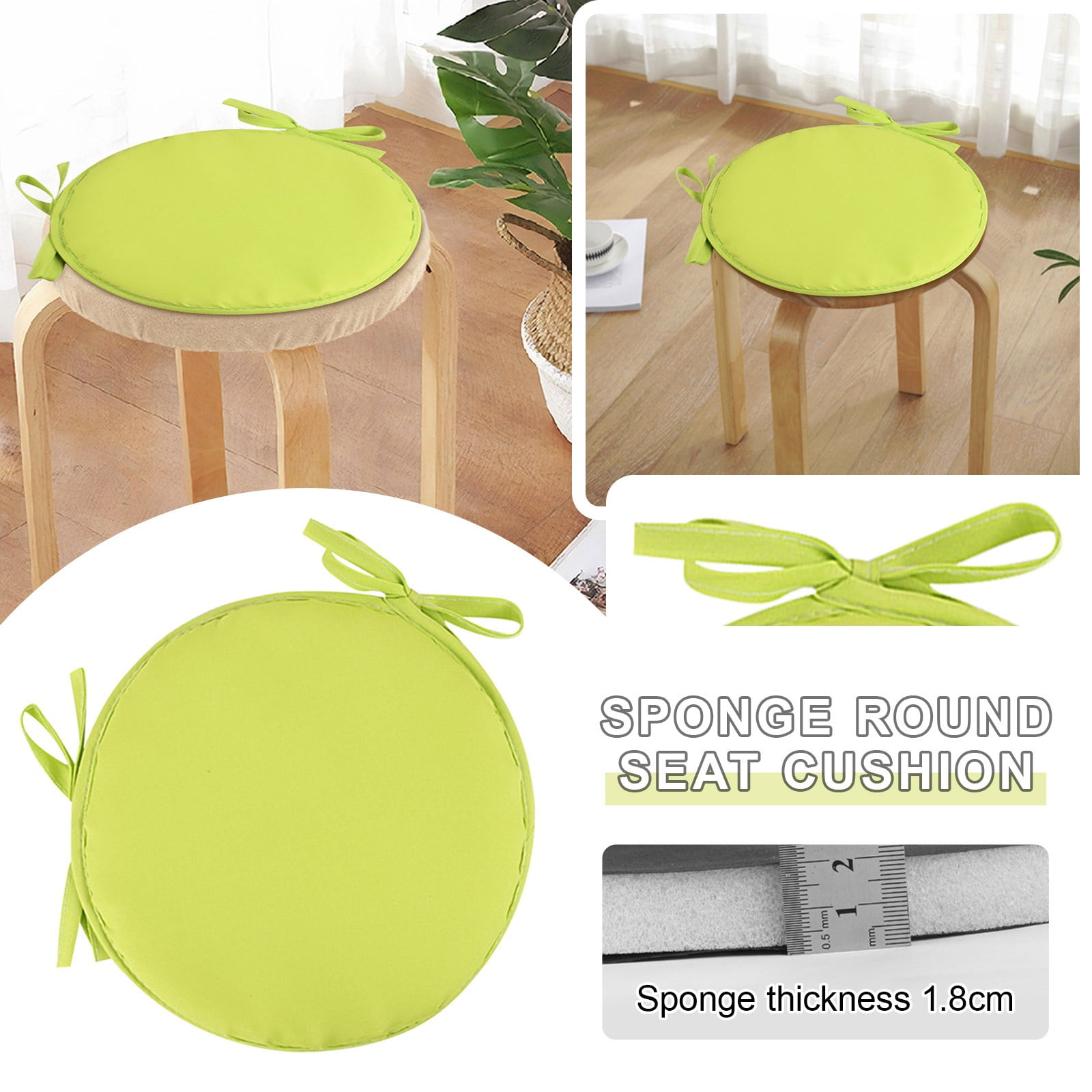 Fdelink Cushion Round Garden Chair Pads Seat Cushion for Outdoor Bistros Stool Patio Dining Room Seat Cushion (Mint Green)