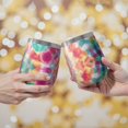 thumbnail image 2 of 12oz Stemless Wine Tumblers Colorful Tie Dye Pattern Vacuum Insulated Stainless Steel Travel Tumbler Cups Mug with Lid and Straw for Champaign,Cocktail,Beer with Cleaning Brush, 2 of 5