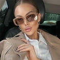 thumbnail image 3 of Black Women's Sunglasses Big Frame Sunglasses Female Vintage Rectangular Shades Glasses Retro, 3 of 8