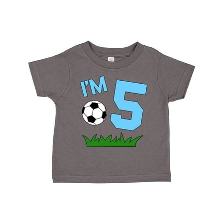 

Inktastic I m Five! Fifth Birthday Soccer Gift Toddler Boy or Toddler Girl T-Shirt